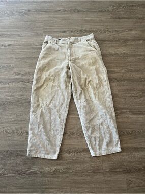 Reunion Cream Corduroy Pants Mens 34x30 Beige Wide Wale Relaxed Baggy Y2K Skate